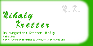 mihaly kretter business card